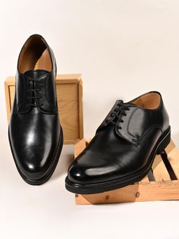 Imperio - By Regal Black Men Xlite Leather Derbies