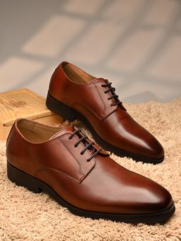 Imperio - By Regal Tan Men Classic Xlite Leather Derbies