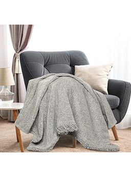 Sashaa World - Soft Chenille Throw in Grey Color