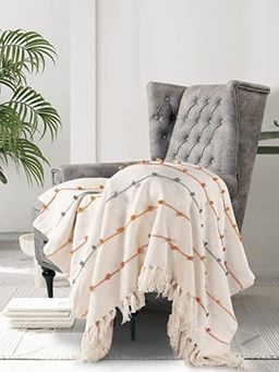 Sashaa World - Multi Striped cotton throw