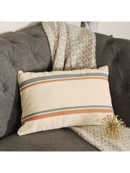 Sashaa World - Blue and Orange Striped Cushion