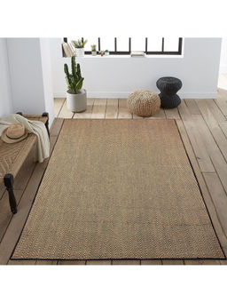 Saral Home - Cotton Modern Carpet (Black, 150X210 cm)