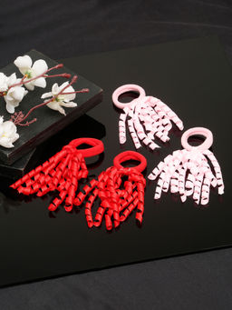 Stol'N - Multi-Color Cotton Embellished Rubber Bands (Pack of 4)