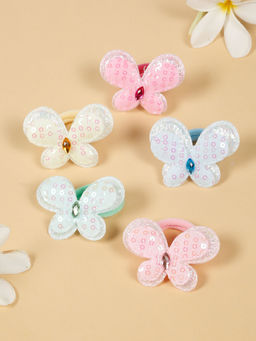 Stol'N - Multi-Color Cotton Embellished Rubber Bands (Pack of 5)