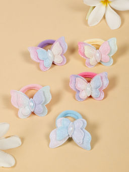 Stol'N - Multi-Color Cotton Embellished Rubber Bands (Pack of 5)