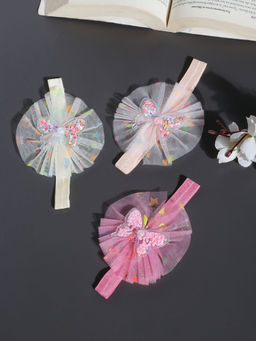 Stol'N - Multi-Color Cotton Embellished Headbands (Pack of 3)