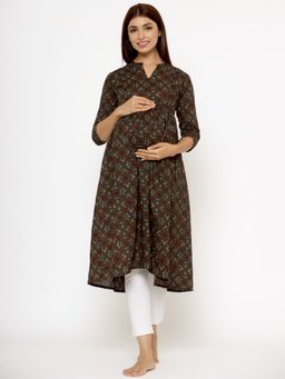 CRAFIQA - Green Printed Kurta