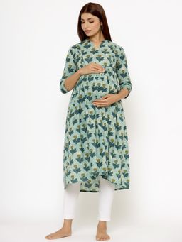 CRAFIQA - Blue Printed Kurta