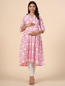 CRAFIQA - Pink Printed Kurta