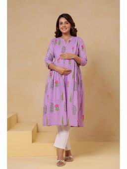 CRAFIQA - Lavender Printed Kurta
