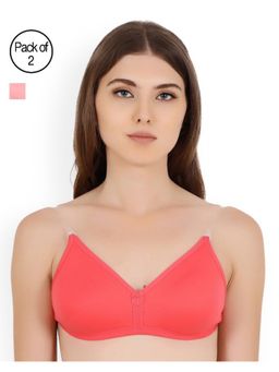 Floret - Pack of 2 Solid T-shirt Bra - Multi-Color