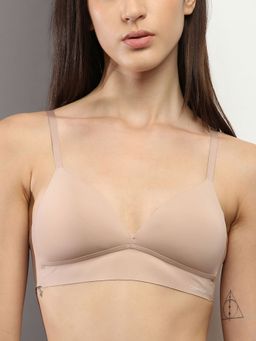 Calvin Klein - Nude Medium Coverage Padding Non-Wired Demi-Cup Bra