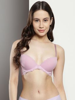 Calvin Klein - Pink Medium Coverage Padding Wired Demi-Cup Bra