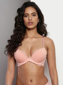 Calvin Klein - Peach Medium Coverage Padding Wired Demi-Cup Bra