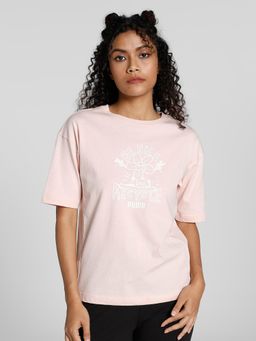 Puma - Downtown Graphic Women Pink T Shirt