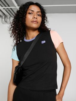 Puma - Downtown Small Logo Women Black T Shirt
