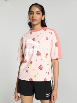 Puma - Floral Wins Women Pink T Shirt
