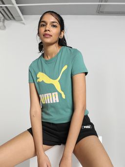 Puma - Classic Logo Women Green T Shirt