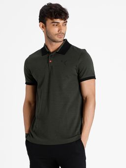 Puma - Textured Men Green Polo T Shirt