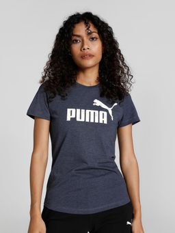 Puma - Graphic Logo Women Blue T Shirt