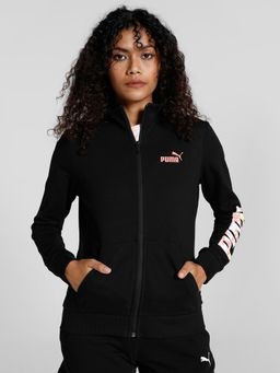 Puma - Knitted Flower Logo Women Black Jacket
