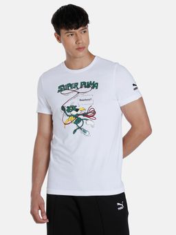 Puma - Super Graphic Men White T Shirt