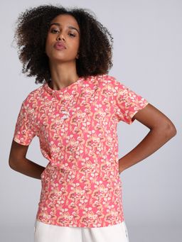 Puma - Women Pink Floral T Shirt