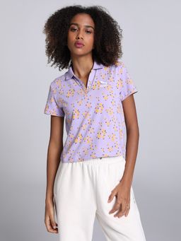 Puma - Floral Women Lavender T Shirt