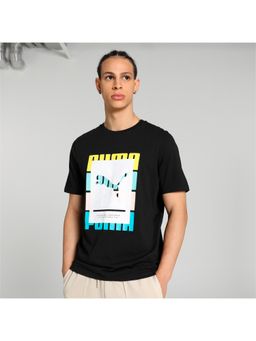 Puma - Summer Court Graphic Men Black T Shirt