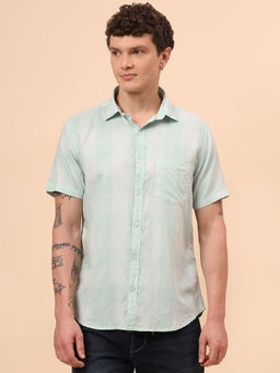 Cantabil - Green Checks Regular Fit Shirt