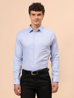Cantabil - Blue Breathable & Soft Fastness Regular Fit Shirt