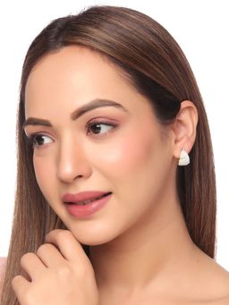 Yellow Chimes - Gold-Plated Pearl Studded Contemporary Ear Cuffs