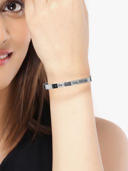 Yellow Chimes - Women Silver Toned Brass Antique Silver-Plated Wraparound Bracelet