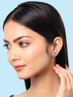 Yellow Chimes - Silver-Plated Contemporary Studs Earrings