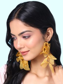 Yellow Chimes - Contemporary Drop Earrings