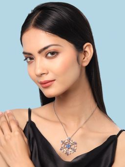 Yellow Chimes - Stone-Studded Pendant with Chain