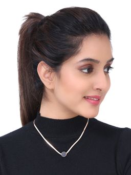 Yellow Chimes - Rose Gold & Black Rose Gold-Plated Necklace