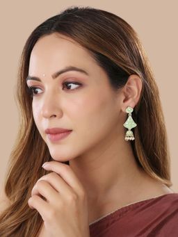 Yellow Chimes - Gold-Plated Contemporary Jhumkas Earrings