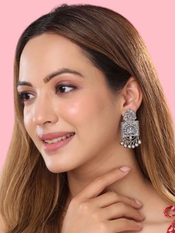 Yellow Chimes - Silver-Plated Contemporary Drop Earrings