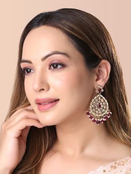 Yellow Chimes - Gold-Plated Contemporary Chandbalis Earrings