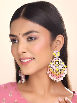 Yellow Chimes - Gold-Plated Contemporary Drop Earrings