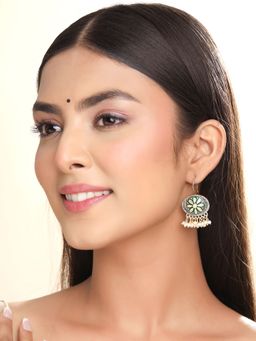 Yellow Chimes - Gold-Plated Circualr Drop Earrings