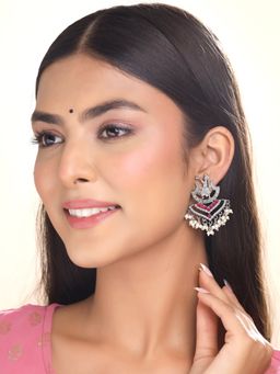 Yellow Chimes - Silver-Plated Contemporary Chandbalis Earrings