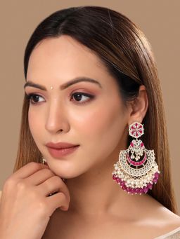 Yellow Chimes - Gold Plated Contemporary Chandbalis Earrings