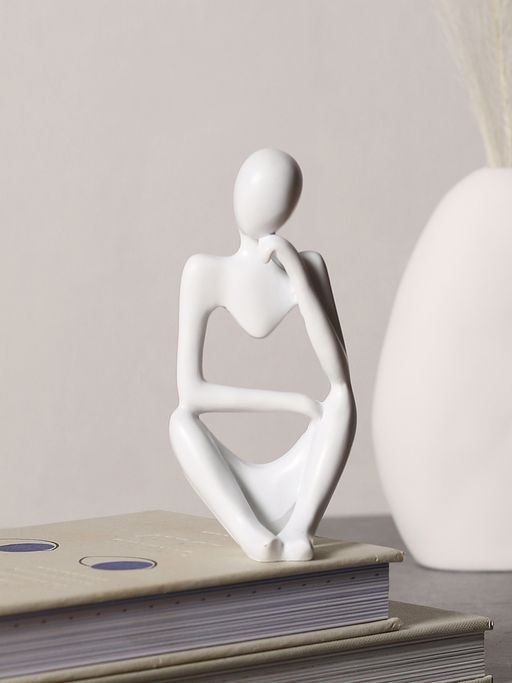 Bonhomie White Glossy Ceramic Figure