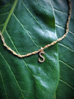 Digital Dress Room - Letter S Name Rakhi Designs Personalized Alphabet Gold Plated Customized Ad