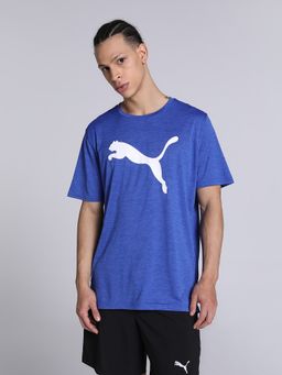 Puma - Train Fav Heather Cat Mens Blue T-shirt