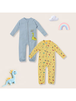 Nautinati - Infant Dinosaur Print Cotton Sleepsuit (Pack of 2)