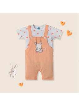 Nautinati - Infant Embroidered Cotton Dungaree with Printed T-Shirt (Pack of 2)