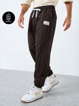 Styli - Men Brown Solid Drawstring Joggers